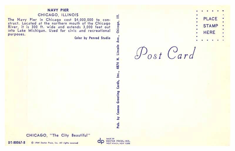 Postcard PIER SCENE Chicago Illinois IL AS9390