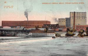 Cedar Rapids Iowa c1910 Postcard American Cereal Mills