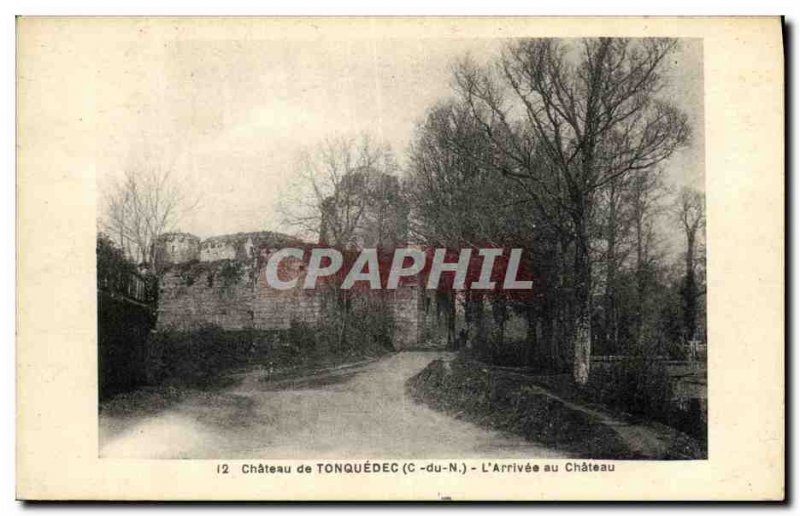 Old Postcard Chateau of Tonquedec The Arrival at the Chateau