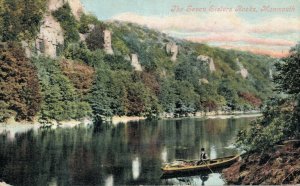 UK Wales The Seven Sisters Rocks Monmouth Vintage Postcard 01.62