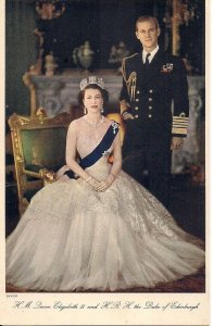 RPPC Queen Elizabeth II, Philip Duke of Edinburgh, 1947 Royalty UK, Wedding Tuck