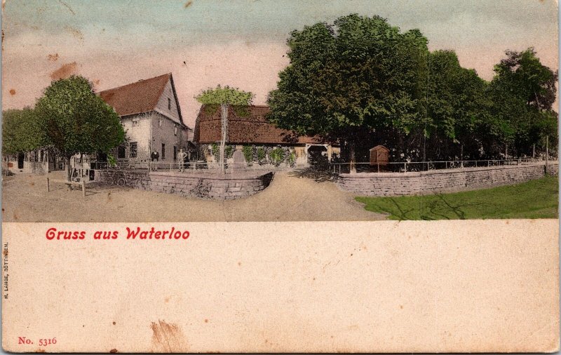 VINTAGE POSTCARD THE BOARDWALK AT WATERLOO BELGIUM c. 1900 UDB