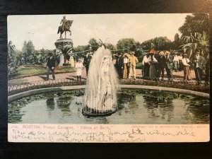 Vintage Postcard 1906 Public Gardens Venus at Bath Boston, Massachusetts (MA)