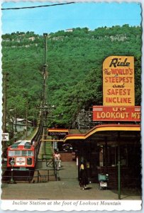 Postcard - Incline Station at the foot of Lookout Mountain - Chattanooga, TN