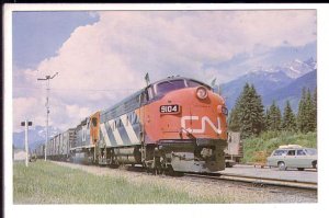 Canadian National Freight Railway Train, Red Pass Junction, Alberta