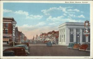 Newton KS Main St. LINEN Postcard