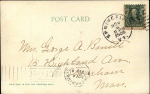Charlestown NH & Springfield VT Stagecoach Stage Coach c1905 Postcard