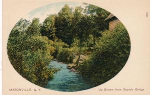 Up Stream from Boyce's Bridge - Masonville, Delaware County NY, New York - DB