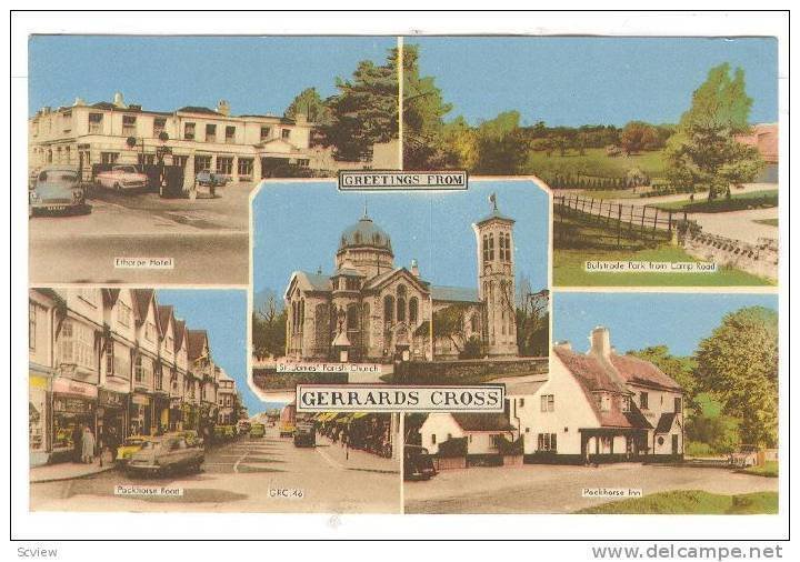 Gerrards Cross , Buckinghamshire, England , PU-1972; 5-view postcard