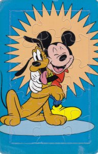 Walt Disney Puzzle Card Mickey Mouse and Pluto
