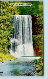 SILVER FALLS STATE PARK near Salem, Oregon OR ~ Lower South Falls 1960s Postcard