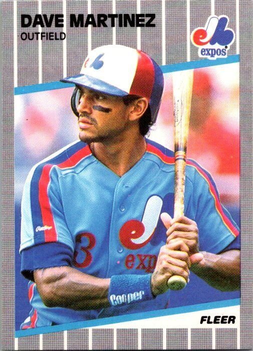 1989 Fleer Baseball Card Dave Martinez Montreal Expos sk2820