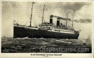 S.S. George Washington Ship 1920 light crease right bottom corner tip, light ...