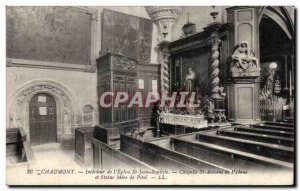 Old Postcard Chaumont Interior of the Church of St John Bapliste Chapel of St...