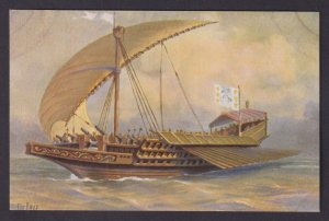Vinatge postcard GERMANY Marine-Galerie Nr.54 - Roman galley