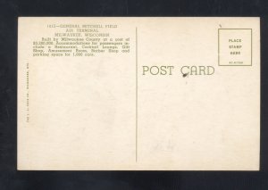 MILWAUKEE WISCONSIN GENERAL MITCHELL FIELD AIRPORT OLD CARS VINTAGE POSTCARD