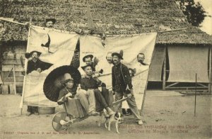 indonesia, SUMATRA, MUARA TEMBESI, Dutch KNIL Soldiers Partying (1910s) Postcard