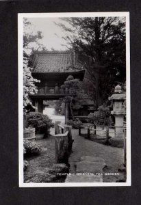 CA Temple Oriental Tea Garden San Francisco California RPPC Real Photo Postcard