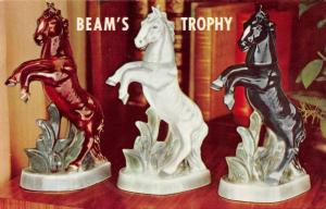 James Beam Whiskey Horse Trophy Oversized Vintage Postcard J71707
