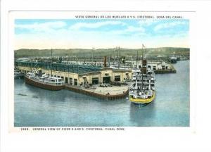LP16  Panama, Canal Zone, old postcard,   General View of 