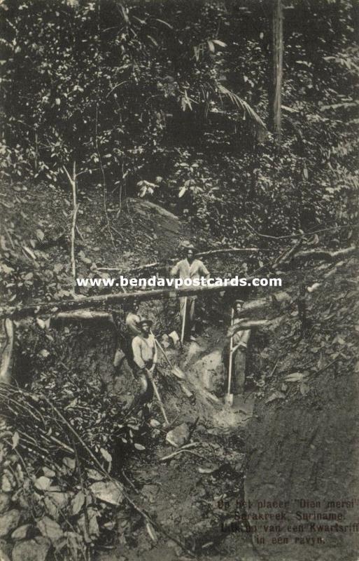 suriname, Brokopondo, SARAKREEK, Dien Mersi Gold Mining (1899)