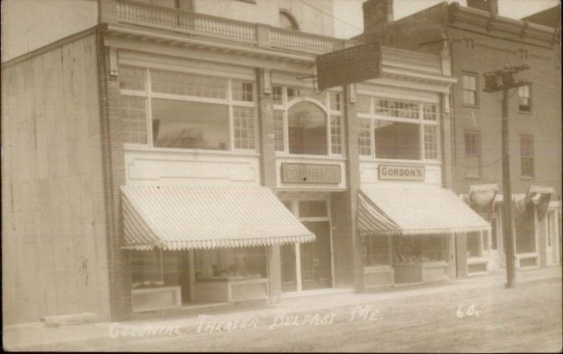 Belfast ME Colonial Theatre c1910 Real Photo Postcard