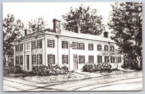 Sketches~Nauvoo Illinois~Joseph Smith Mansion Bldg Street View~Vintage Postcard