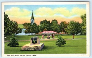 HARBOR SPRINGS, Michigan MI ~ ZORN PARK c1930s Emmet County  Postcard