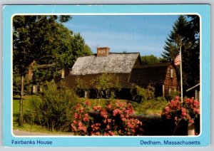 Fairbanks House, Dedham, Massachusetts, Chrome Postcard