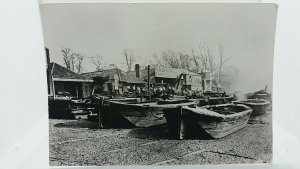 Vintage Repro Postcard Nash & Millers Barge Builders Yard Battersea London Rppc