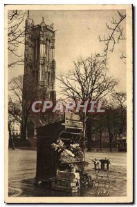 Postcard Old Paris St Jacques Tower Vignette Tuberculosis