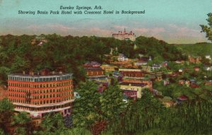 Vintage Postcard 1955 Basin Park Hotel Crescent Hotel Eureka Springs Arkansas AR