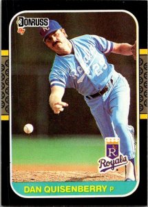 1986 Donruss Baseball Card Dan Quisenberry Kansas City Royals sk12417