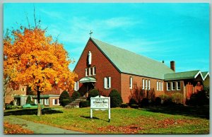 Church of St Thomas More Durham New Hampshire NH UNP Unused Chrome Postcard I6