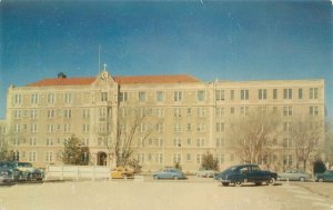 Amarillo Texas St Anthony's Hospital, Old Car Vintage Chrome Postcard