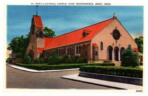 Postcard CHURCH SCENE Onset Massachusetts MA AP5450