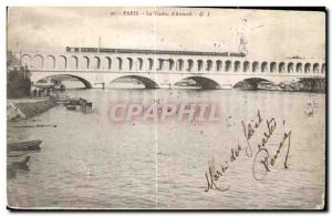 Old Postcard The Viaduct Paris Auteuil Metro