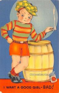Want a good girl bad Smoking Postcard
