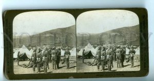 439730 Boer War Relief of Guard Green Point Camp Cape Town 1901 STEREO PHOTO