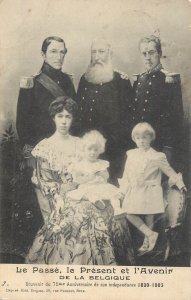 The Past, the president and the future of Belgium 1905 royalty postcard