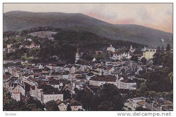 Baden-Baden von des Friedrichshohe gesehen, Baden-Wurttemberg, Germany, 10-20s