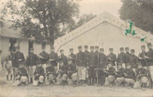 Military Group Portrait With Guns World War 1 RPPC 1915 Real Photo  05.86