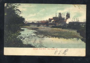 NEW CASTLE PENNSYLVANIA PA. CARNEGIE STEEL MILLS FACTORY VINTAGE POSTCARD