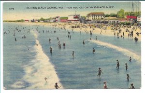 Old Orchard Beach, ME - Bathing Beach Looking South - 1944 - Free Frank