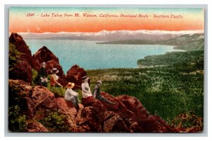 Vintage 1917 Postcard Lake Tahoe Mt. Watson Southern Pacific Overland Route CA