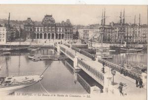 B80480 le havre la bourse et le bassin du commerce ship france  front/back image