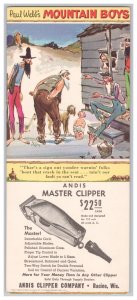 Andis Clipper Company Racine Wis. Advertising Postcard Paul Webb's Mountain Boys