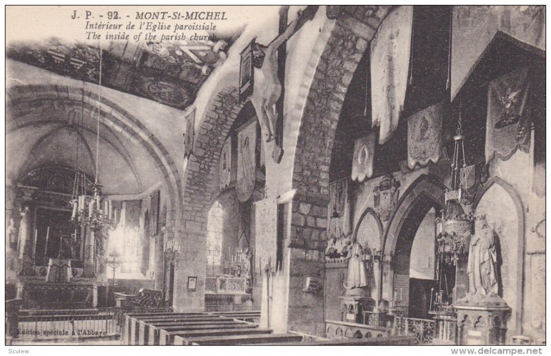 Mont Saint-Michel , France , 00-10s ; Interieur de l'Eglise paroissiale