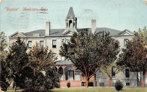 J7/ Muskogee Oklahoma Postcard c1910 Bacone Building 201