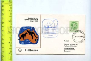 254902 AUSTRALIA LUFTHANSA Sydney Frankfurt LH691 First flight 1965 postmark